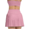 thumbnail image 5 of YITTY Active Women's Pleated Tennis Skirt with Built-in Short, Athleisure, 4-Way-Stretch, Pink Sorbet, XL, 5 of 7