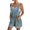 Blue, variant on ZKIRBJV Summer Rompers for Women 2024 Dressy Denim Short Overalls Plus Size Strap Adjustable One Piece Jumpsuits Sleeveless Loose Overalls with Pockets Blue S
