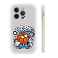 thumbnail image 1 of Agregue un toque divertido a su iPhone con una funda para teléfono plateada mate con diseño de dibujos animados, 1 of 4