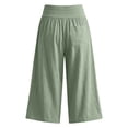 thumbnail image 4 of Breezora Casual Womens Linen Cotton Wide Leg High Waist Pants Relaxed Trousers for Daily Summer Wear, 4 of 6