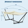 thumbnail image 2 of Double Hammock with Stand & Pillow - 450 lb Capacity Outdoor Hammock for 2 Persons, Patio, Backyard & Poolside, 2 of 7