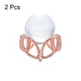 thumbnail image 3 of Cristal Bola Pantalla Unique Bargains Soporte Huevo Aleación Vidrio Rosa Dorado Paquete de 2, 3 of 5