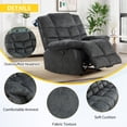 thumbnail image 4 of Bonzy Home Recliner Chairs for Living Room Manual Reclining Chair Single Sofa for Bedroom, Gray, 4 of 9