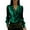 Green, variant on ClodeEU Women's Elegant Glitter Long Sleeve Satin V Neck Shirt Tops ,Trendy Tunic Blouse Green,Womens Plus XXL