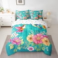 thumbnail image 2 of Feelyou Cherry Blossoms Flower Twin Bedding Sets 7-Piece, Kawaii Hummingbird Animal Bedding Comforter Set, Retro Chinese Style Reversible Sheet Sets, Ultra Soft Bedroom Decor, 2 of 8
