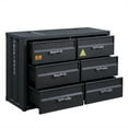 thumbnail image 3 of ACME Cargo Container Style Rectangular 6-Drawer Dresser in Gunmetal Metal, 3 of 8