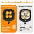 thumbnail image 3 of TEXIJUSO Silicone Air Fryer Liners, 2Pack Square Air Fryer Basket Tray Airfryer Accessories Reusable Air Fryer Accessories Air Fryer Liners for Tower Ninja COSORI Tefal Philips Gourmia Airfryer, 3 of 14