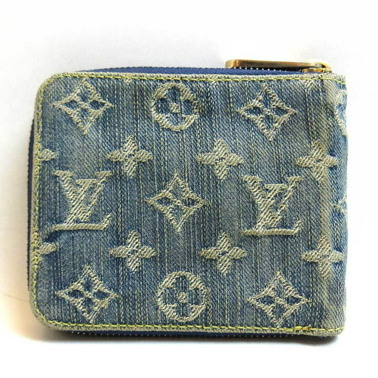 LOUIS VUITTON Authentic Women's Monogram Denim Mini Pretty Hand Bag Leather
