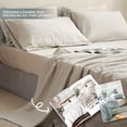 thumbnail image 5 of Simple&Opulence 100% Linen Sheet Set Solid Color- 6 Pcs Washed French Flax Bed Sheets (1 Flat Sheet, 1 Fitted Sheet, 4 Pillowcases) - Breathable Home Collection (Basic Linen, Queen), 5 of 8