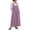 Purple, variant on Vhkiploz Summer Maxi Pinafore Dress For Women'S Sleeveless Crew Neck Half-Button Pleated A-Line Dress Solid Color Outwear Beach Tunic Dress With Pockets