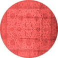 thumbnail image 1 of Ahgly Company Indoor Round Oriental Red Industrial Area Rugs, 8' Round, 1 of 4
