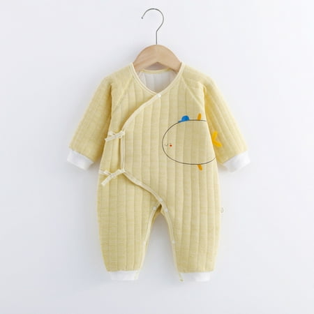 

Inclined Placket Strap Leg Blue Conjoined Thin Foreign Style Long Sleeve Bubble Sleeve Butterfly Jumpsuit yellow 59CM