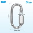 thumbnail image 2 of Uxcell M5 1.6" 304 Stainless Steel Quick Link Chain Connector, D Ring Chain Hooks 648 LBS Capacity 10 Pcs, 2 of 7