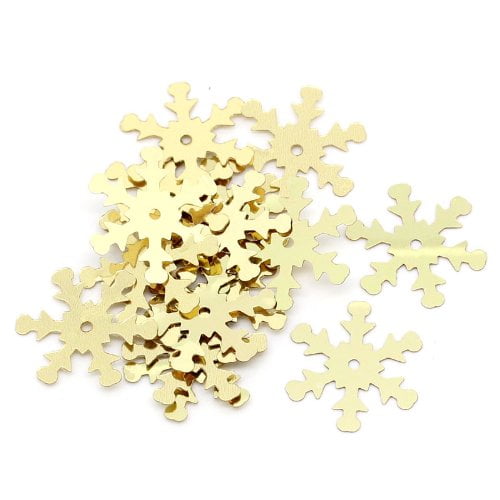 2500 Gold Snowflake Sequins for Sewing Card Making Scrapbooking Crafts ...