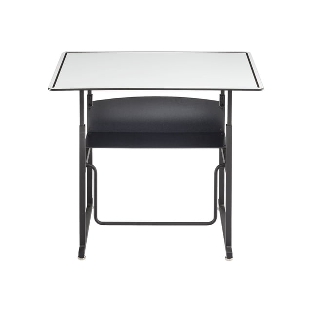 Safco AlphaBetter Debout - Table - Rectangulaire - Blanc - base Noire