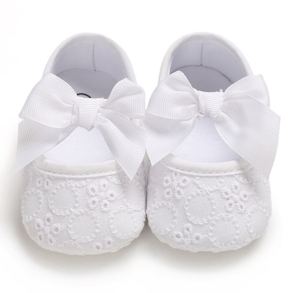Yoyauz Baby Girl Mary Jane Shoes Anti Slip Rubber Sole Ballet Slippers Princess Dress Wedding Shoes Newborn Kids Shoes Toddler Shoes（0-12 Month）