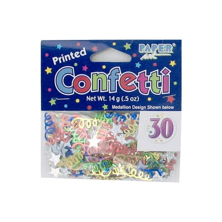 Marvelous 30Th Printed Confetti .5 Ounce Bag, 24 Count