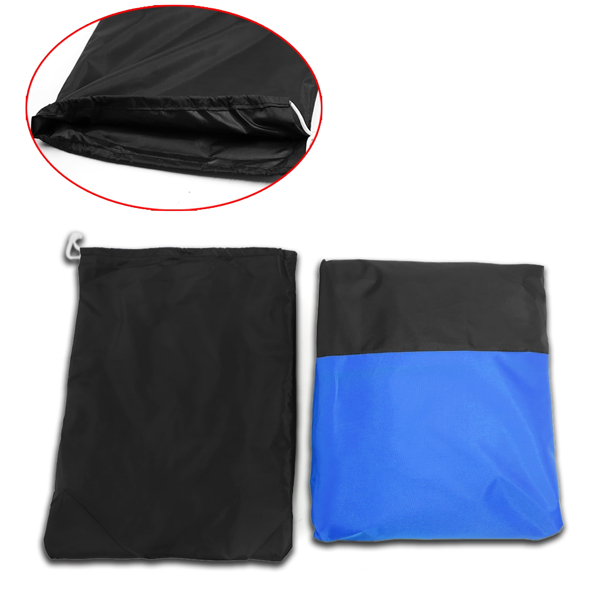 REGALWOVEN Large Motorcycle Cover all Season Waterproof UV Protection Black+Blue