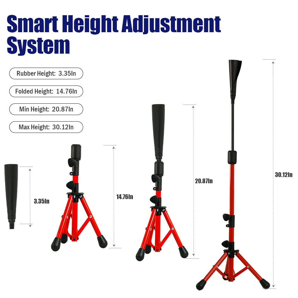 JISPOORT Youth Adjustable Height Baseball Batting Tee