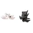 thumbnail image 1 of Esculturas De Cisnes De Resina Y Figuras Decorativas Sujetalibros Para El Hogar, La Oficina, El Dormitorio, La Sala De Estar, La Estantería, El Armario Y La Decoración Navideña., 1 of 8