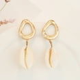 thumbnail image 2 of GHSOHS Clip On Earrings Summer Bohemia Seashell Earring Pearl Stud Earrings Beach Ocean Earrings Accessories Gold Earrings Party Jewelry Gift Ear Non Piercing Fashion Earings Ear Ring, 2 of 5