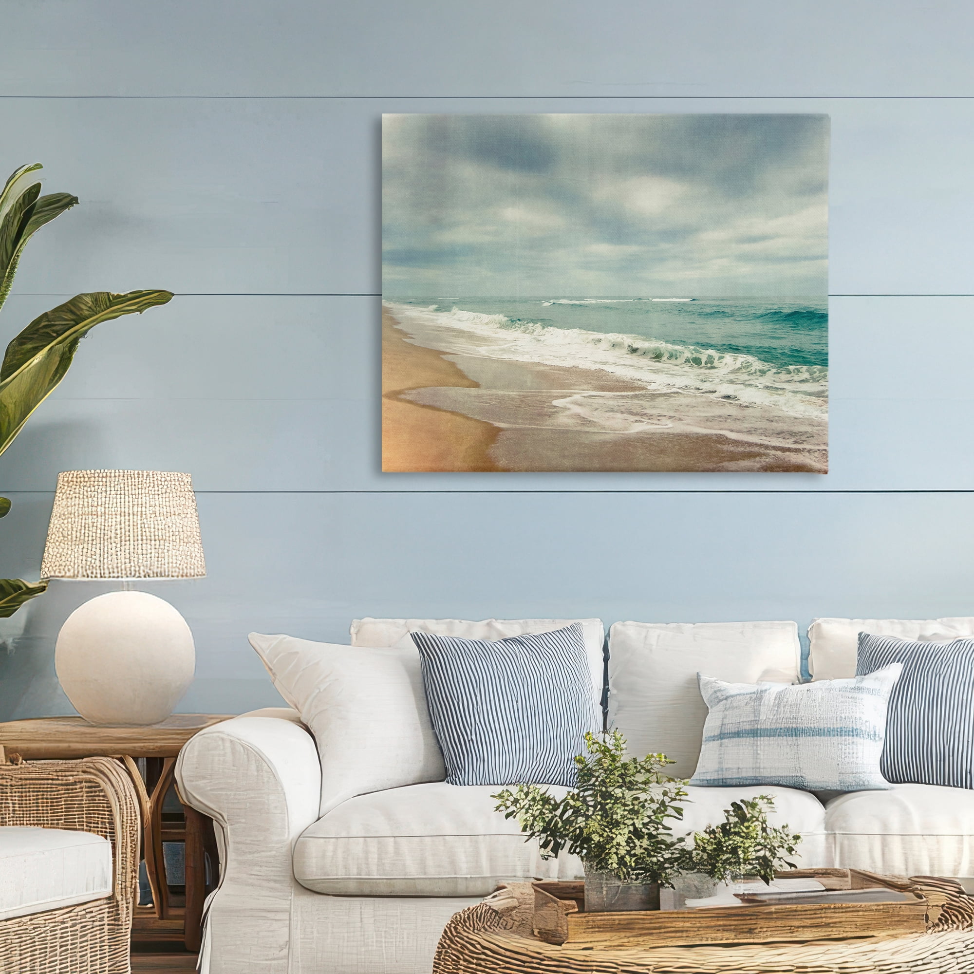 Stupell Industries Tranquil Waves Along Sandy Coast Canvas Wall Art, design by Dirk Wüstenhagen