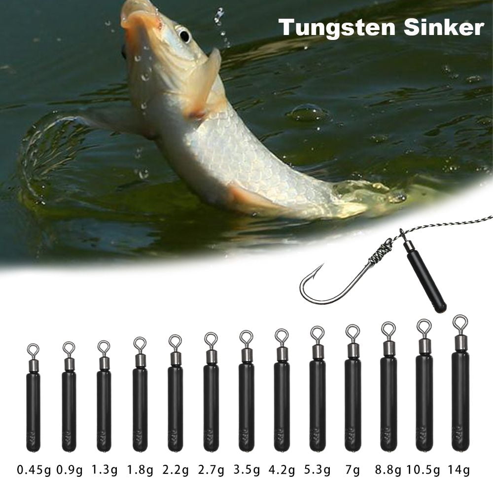 0.45g-14g Quick Release Casting Outdoors Sports Weights Fishing Tools Line  Sinkers Hook Connector Weight Tungsten BLACK 0.45G 