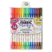 Tulip Dual-Tip Fabric Markers 14 Pack Rainbow