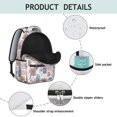 thumbnail image 4 of Pioneer Flower Floral Print Pattern Backpack for School, Cute School Bag with Adjustable Shoulder Straps and Padded Back, 15.3"x11"x7.1", 4 of 5