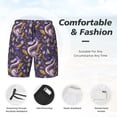 thumbnail image 5 of Balery Snake And Floral Mens Swim Trunks Swim Shorts for Men Quick Dry Inseam Beach Shorts with Compression Liner Pocket-Large, 5 of 9