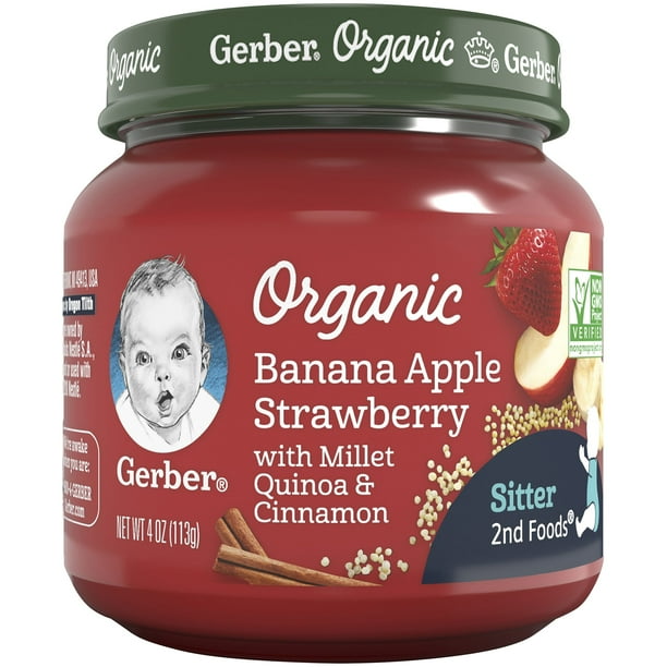 Gerber 2nd Foods Organic Banana Apple Strawberry Baby Food