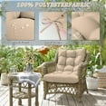 thumbnail image 5 of Kimunuk Outdoor Chair Cushions Set of 2, 42 x 21 x 5 in Non Slip Porch Swing Cushion Seat Back Cushions with Ties for Indoor Patio Rocking Chair, Sand, 5 of 8