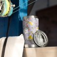thumbnail image 3 of 20oz Tumbler with Lid and Straw Stainless Spring Flowers Steel Vacuum Insulated Water Coffee Tumbler Cup, Double Wall Vacuum Insulated Travel Mug Reusable Tumblers for Ice Drinks, Hot Beverage, 3 of 7