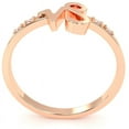thumbnail image 3 of Capricorn Zodiac Sign Diamond Ring In Solid 14k Rose Gold, 3 of 6