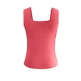thumbnail image 6 of Lovskoo Summer Tops for Women 2024 Tank Tops Spaghetti Strap Sleeveless Solid Color Trendy Comfortable Breathable Blouses Tops Pink, 6 of 8