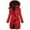 Red, variant on Coorders Women's Heavyweight Winter Jacket with Hooded, Snow Water Repellent Outwear Puffer Jacket Coat ,Women's Plus Red,Size XXXXL