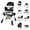 Black, variant on INFANS 9 in 1 High Chair, Convertible Baby Highchair for Babies and Toddlers, Table and Chair Set Building Block Infant Dining Booster Seat, Kids Stool with Activity Children Play Kitchen