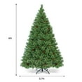 thumbnail image 2 of Costway 6Ft Pre-Lit PVC Artificial Carolina Pine Tree Flocked Cones Hinged w/ LED Lights, 2 of 10