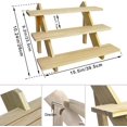 thumbnail image 2 of Expositor de Pendientes Auroal de Madera de 3 Niveles para Figuras y Cupcakes, 2 of 6