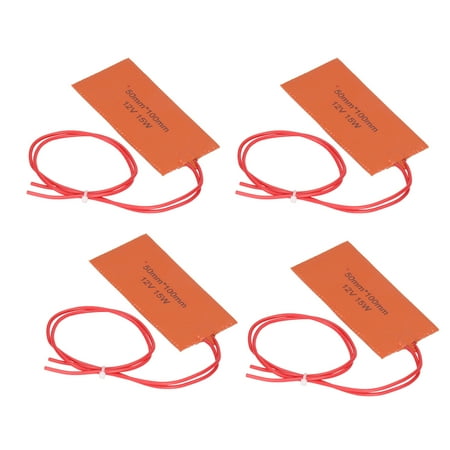 

Silicone Heating Pad Set 4PCS 12V 15W Electric Heater Mat For Industrial Pipelines And