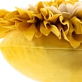 thumbnail image 6 of JWH Decorative 3D Round Floral Throw Pillows for Bed Living Room Sofa Couch Decor Round Shaped Cushion 14 inch Yellow and White, 6 of 8