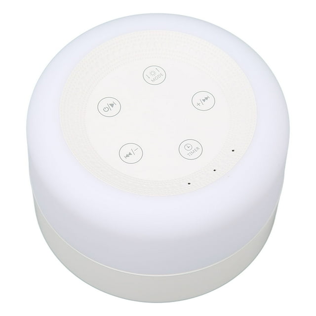 Machine à Bruit Blanc, Fonction Veilleuse Compacte Portable Thérapie du Sommeil 2 Berceuses pour la Maison