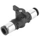 thumbnail image 2 of Black Pneumatic Connector Manual Regulating Valve Double Sided Quick Connecting Tool(BUC-10 ), 2 of 5