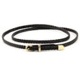 thumbnail image 2 of CBGELRT Fashion Braided Belts For Women Braided Woven Leather Pin Buckle Vintage Casual Thin Belt Waist Rope Decorative Shirt Dress Belt Black, 2 of 4