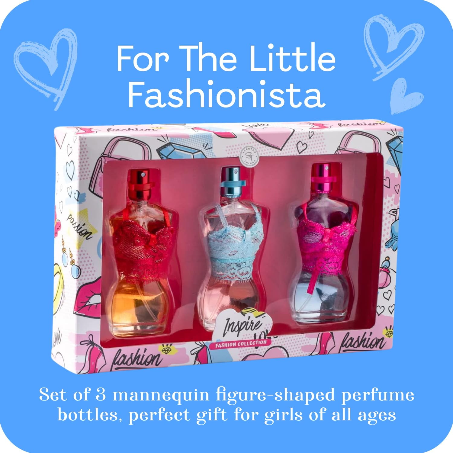 SCENTED THINGS Inspire Teen Set de regalo de perfume, perfume para