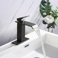 thumbnail image 4 of Single handle single hole waterfall spout bathroom faucet with deck plate, 4 of 7
