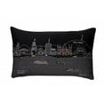 thumbnail image 5 of 24" Black Los Angeles Nighttime Skyline Lumbar Decorative Pillow, 5 of 5