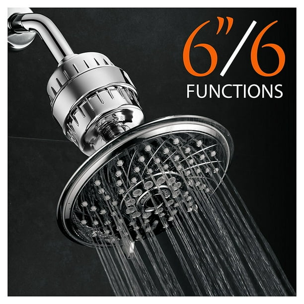 HotelSpa® UltraLuxury 6Setting 6inch Rainfall Shower Head and