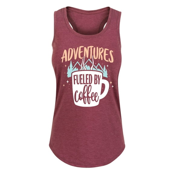 Instant Message - Adventures Fueled by Coffee - Women's Racerback Tank Top