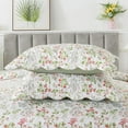 thumbnail image 6 of EWAYBY 3-Piece White Floral Quilt Bedding Sets, Queen, 6 of 7